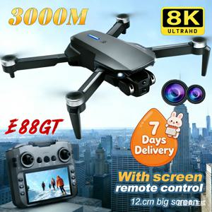 신형 E88GT 8K HD 카메라 대형 화면 WiFi FPV 드론 접이식 쿼드콥터 RC UAV 항공 촬영 라이브 스트리밍 여행 선물