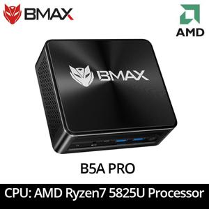 BMAX B5A Pro 미니 PC AMD Ryzen7 5700U 프로세서 AMD 라데온 그래픽 16GB(최대 64GB 지원) DDR4 512GB NVMe SSD 윈도우 11