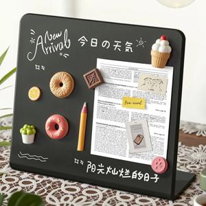 금속 자석 칠판 수직 DIY 디자인 데스크탑 메시지 보드 배지 메모 보관 보관 디스플레이 보드 메시지 디스플레이