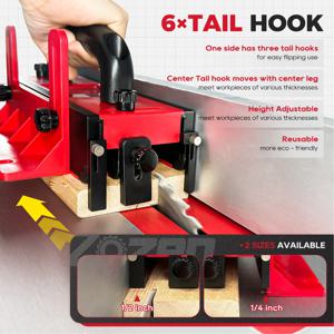 라우터 테이블 푸시 블록, 미끄럼 방지 스트립 4개, 투명 창, 안전 절단 목공 푸시 블록, 밴드쏘 조인터용