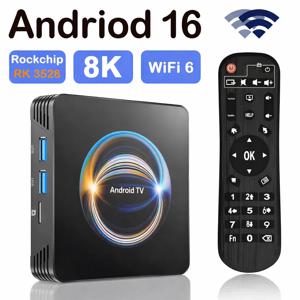 안드로이드 16.0 스마트 TV 박스 8K HD 스트리밍 IPTV 미디어 플레이어 HDMI 블루투스 듀얼 와이파이 2.4G&5G 셋톱박스 유튜브 넷플릭스 지원