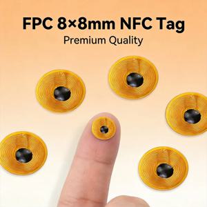 8mm 미니 Ntag 213 NFC RFID 스티커 13.56MHz 플렉시블 메탈 FPC 태그 (출입 통제 및 공급망 관리용)