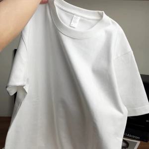 여름 남성 티셔츠 면 상의 여성 단색 무지 티셔츠 O넥 라운드 칼라 반팔 커플 화이트 티셔츠 의류