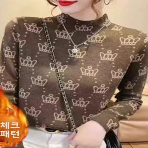 두꺼운 양털 여성용 긴팔 베이스 셔츠 겨울 따뜻한 패셔너블 이너웨어 탑 큰 사이즈 배 커버 티셔츠