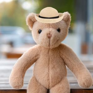 1Pcs 미니 밀짚 모자 천연 소재 손으로 짠 인형 집 장식 요정 정원 미니어처 공예 액세서리 작은 야외 파티 모자