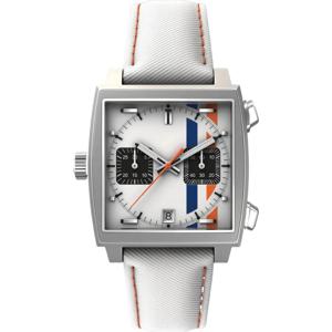 새로운 남성용 럭셔리 시계 쿼츠 크로노그래프 스틸 블랙 블루 가죽 손목시계