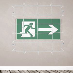 스테인레스 스틸 비상구 조명 보호 커버 벽걸이형 파손 방지 와이어 메쉬 가드 출구 표지판 안전 케이지 손상 방지