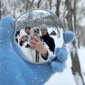 여행용 휴대용 셀카 거울 INS 휴대용 원형 반사 볼록 거울 사진 소품 브이로그 여행용 액세서리