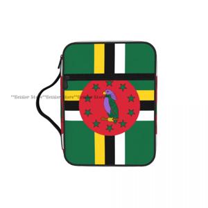 기도서 보관 핸드백 보호용 성경 커버 도미니카 국기 교회 기도 가방 지퍼 북 케이스