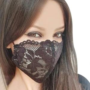 가스 마스크 여성 패션 세탁 가능 통기성 방진 레이스 파티 웨딩 신부 페이스 커버 원피스 야외용 마스크