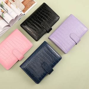 새로운 색상 A5A6 악어 패턴 DIY 바인더 노트 커버 일기 일정 플래너 종이 커버 학교 문구