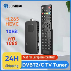유럽 ​​H.265 DVB-T2&C TV 디코더 Dolby HD 1080P 미니 TV 튜너 HEVC 10Bit U8mini 디지털 지상파 수신기 지원 WiFi
