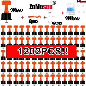 11-1202PCS 바닥 타일 레벨링 시스템 클립 세트 레벨러 조절기 타일 벽 누워 수동 도구 로케이터 스페이서 건설 도구