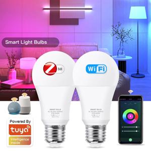 1Pcs 18W 15W Zigbee Led 전구 RGB + WW + CW E27 Tuya Wifi 스마트 홈 Led 램프 Alexa Amazon Google Assistant와 호환 가능
