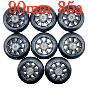 인라인 스케이트 휠 스피드 휠 90mm 85A 100mm 82A 블랙 휠 베어링 608z 8개/세트