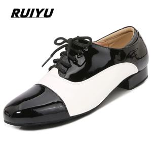 남성용 라틴 댄스 신발 현대 공연 경쟁 운동화 클래식 블랙 화이트 남성용 댄스 신발 New