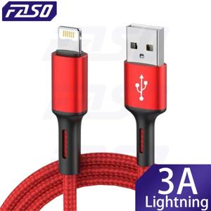 아이폰 14 13 12 11 Pro Max X XR 6s 7 8 Plus용 FASO 3A USB 케이블 2m 3m 길이 고속 충전 데이터 케이블