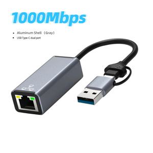 USB3.0 1000Mbps 네트워크 카드 유형 C USB to RJ45 변환기 Nintendo Switch Macbook 노트북 용 유선 기가비트 이더넷 Lan 어댑터
