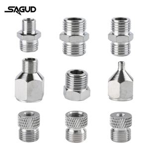 SAUGD 9 개/대 에어 브러시 어댑터 피팅 액세서리 교체 키트 압축기 및 에어 브러시 호스 용 커플 링 커넥터 도구