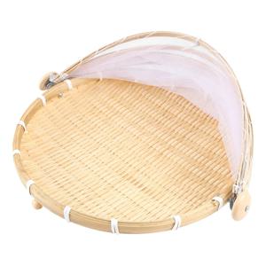 손으로 짠 음식 텐트 바구니 트레이, 과일 야채 빵 보관 바구니, 심플한 분위기, 야외 피크닉 메쉬 그물 커버