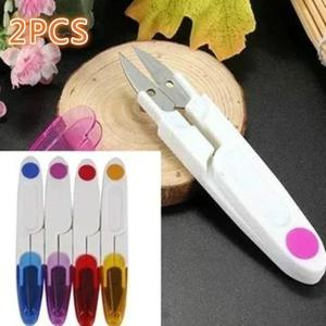 1/2PCS 바느질 가위 V 모양 내구성 크로스 스티치 자수 가위 클리퍼 스닙 스레드 커터