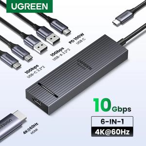 UGREEN USB C 허브, 10Gbps, 4K60Hz, HDMI, USB3.2, PD100W, USB 스플리터, 노트북, 맥북 프로 에어, 아이패드 폰, 안드로이드 도킹 스테이션