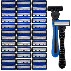 남성용 스테인레스 스틸 면도날, 클래식 물 세척 면도날, 깨끗한 면도용 날카로운 날, 6 층 면도날