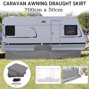 캐러밴 차양 드래프트 스커트 휠 아치 커버, 빨판 캠퍼밴 측면 스커트, 7m 길이 X 50cm 깊이