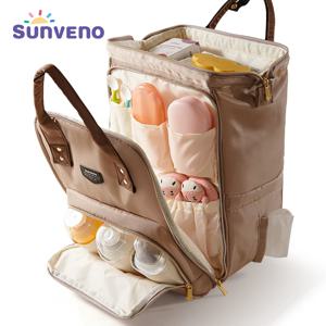 Sunveno 기저귀 베낭가방 엄마 대용량 가방, 다기능 방수 야외 여행용 기저귀 가방