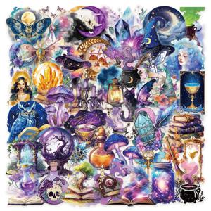 애완 동물 마녀 달 스티커, 매직 월드 마녀 스티커, DIY 공예 스크랩북 앨범, 정크 저널 휴대폰 장식 스티커, 팩당 50 개