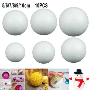 10pcs 솔리드 폼 공 폴리스티렌 공 50mm-100mm 라운드 DIY 액세서리 파티 축하 크리스마스 장식 수제