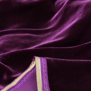 원단 실크 벨벳 원단 파티 원피스, 치파오 바느질 디자이너 천, 부드러운 녹색 사파이어 블루, 140cm 넓은 보라색 벨벳 의류