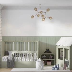 밝은 녹색 벽 패널, 어린이 방용 바닥 벽 벽지, 껍질과 스틱 벽 종이, 자체 접착, 50cm ** 112cm