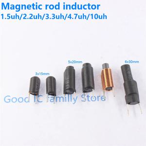 5/2PCS 마그네틱 바 인덕턴스 1.5UH 2.2UH 3UH 3.3UH 4.7UH 10UH 플러그인 고전력 R 바 인덕턴스 필터 코일 고전류