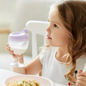 아이들을위한 1pc 재미있는 파티 컵, 쾌활한 아기 와인 Sippy 컵, 주스 우유 물 훈련 컵, 생일 파티를위한 플라스틱 잔 Chalices