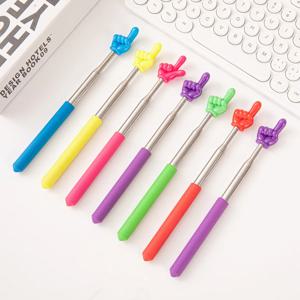 개폐식 교사 포인터 손가락 디자인 스테인레스 스틸 텔레스코픽 학교 교육 포인터 스틱 교실 용 교사 용품