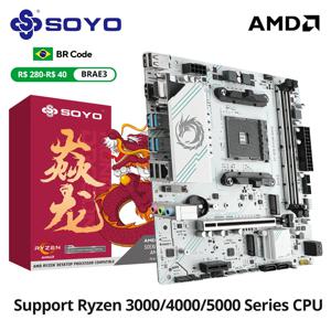 SOYO 월드 프리미어 AMD B550M 게임용 마더보드 USB3.2 PCIE3.0 M.2 NVME 듀얼 채널 DDR4 AM4 소켓은 Ryzen 5700X CPU를 지원합니다.