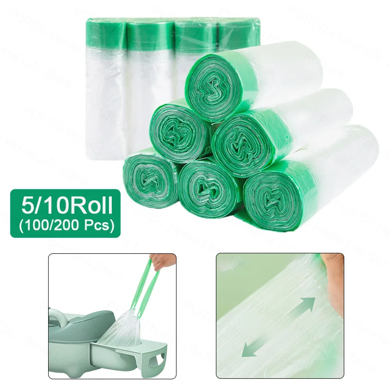 어린이 똥 가방 휴대용 여행 범용 변기 의자 라이너 Drawstring 훈련 변기 변기 가방 청소 가방 야외