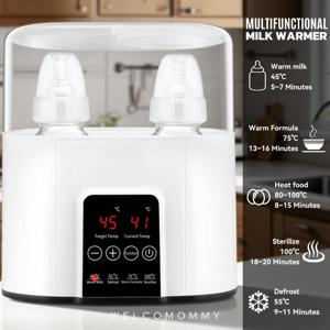 다기능 아기 수유 병 워머, 우유 워머, 빠른 히터 살균기, 정확한 온도 조절, 엄마-아이, 2 병 멸균우유