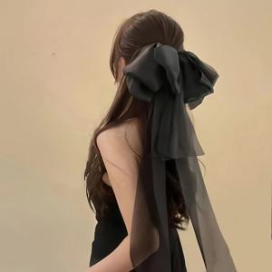 1pc 큰 활 머리 클립 높은 포니 테일을위한 대형 클로 클램프 소녀와 여성을위한 세련된 바레트 모자를 쓰고 있죠 헤어 액세서리