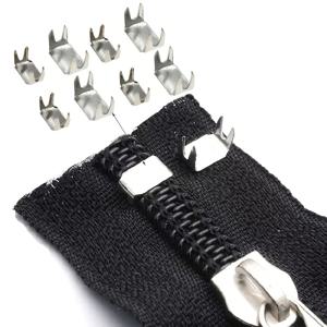 20PCS 5 #   지퍼 스톱 금속 걸쇠 클로 스타일 테일 네 발톱 끝 지퍼 헤드 테일 규정 네 발톱 코드 카드 스톱