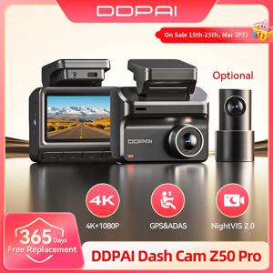 DDPAI Z50 Pro 4K UHD 3인치 IPS 디스플레이 내장 GPS ADAS 듀얼 채널 차량용 DVR Wi-Fi 24시간 주차 모니터링 기능 탑재 블랙박스