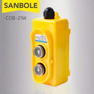 운전 푸시 버튼 스위치 COB-21W 직접 제어 5A 220V 전압 위아래 전기 호이스트 방진 방수