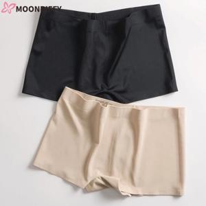 아이스 실크 이음매없는 안전 짧은 바지 숙녀 복서 코튼 가랑이 팬티 캐주얼 여름 환기 소프트 스포츠 피트니스 요가