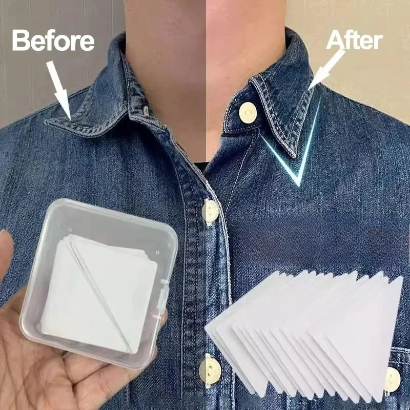 셔츠 폴로 셔츠 칼라 페이스트 칼라 모양 페이스트 삼각형 칼라 브레이스 컬링 없음 고정 페이스트 칼라 모양 페이스트