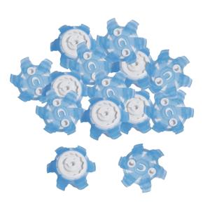 14개 골프 슈 스파이크 내구성 골프 슈 교체 TPU 여성 남성용 빠른 회전 스파이크 짧은 치아 구멍 있음 파란색 흰색