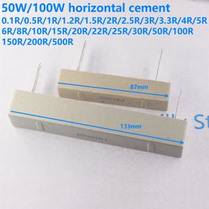 100W 50W 시멘트 세라믹 저항기 저항 0.1 0.5 1R 2R 3R 4 5R 6 8 10R 12 15R 25 30 47 50 100R 150 200R 250 300 500R 1KΩ