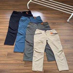 남성용 아웃도어 하이킹 경량 통기성 방풍 방수 소프트쉘 카고 팬츠 스트레이트 레그 캐주얼 바지 작업복
