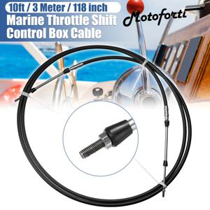 모토포티 1개 10피트(3미터, 118인치) 마린 타입 3300 / 33C 스로틀 시프트 리모컨 박스 케이블 (야마하 선외기용)