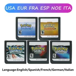 포켓몬 시리즈 DS 게임 카트리지 비디오 게임 콘솔 카드 HeartGold SoulSilver 다이아몬드 플래티넘 펄 NDS 3DS 용 다국어